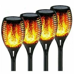 BF 2pcs 12 Led Solaire Flamme Lumières Extérieur, Ip65 Étanche Solaire Jardin Lumière