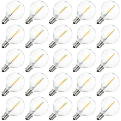 LIFCAUSAL AC230V Globe LED G40 Ampoule Lampe 25 Pack E12 Base Socket Holder IP44 Résistance à L'eau Blanc Chaud Pour String Light Home Party Décoration De Mariage 3 LIFCAUSAL AC230V Globe LED G40 Ampoule Lampe 25 Pack E12 Base Socket Holder IP44 Résistance à L'eau Blanc Chaud Pour String Light Home Party Décoration De Mariage