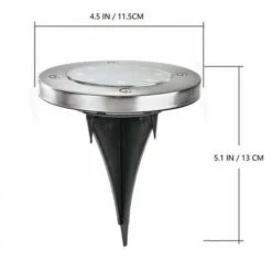 THSINDE Lot De 4 Projecteurs Solaires Extérieurs De Jardin 16 LED Pour éclairage Extérieur IP65 étanche Sans Fil En Acier Inoxydable Pour Pelouse Décorative/carte De Table/terrasse/chemin/plantes (lumière Chaude) -Luminaire solaire Soldes 2022 64532152 3