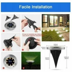 Dontodent 8 Lumières Souterraines De LED Lumières Solaires Chaudes De Lumières De Pelouse Lumières De Paysage 9 Dontodent 8 Lumières Souterraines De LED Lumières Solaires Chaudes De Lumières De Pelouse Lumières De Paysage -Luminaire solaire Soldes 2022 64615219 3