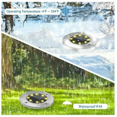 Dontodent 8 Lumières Souterraines De LED Lumières Solaires Chaudes De Lumières De Pelouse Lumières De Paysage 6 Dontodent 8 Lumières Souterraines De LED Lumières Solaires Chaudes De Lumières De Pelouse Lumières De Paysage â Image 4