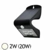 MIIDEX LIGHTING Applique LED SOLAIRE 2W (20W) IP65 Blanc Jour 4000°K Noire + Détecteur -Luminaire solaire Soldes 2022 6473472 1