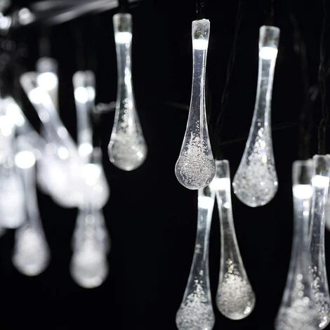 LLOVE Guirlande Lumineuse Exterieur Solaire Blanche Led Pile Etanche Guinguette 6.5M 30 LED 8 Modes Décorative Pour Jardin Terrasse Maison Noël Pâques Fête Patio Balcon On / Off Automatique 6 LLOVE Guirlande Lumineuse Exterieur Solaire Blanche Led Pile Etanche Guinguette 6.5M 30 LED 8 Modes Décorative Pour Jardin Terrasse Maison Noël Pâques Fête Patio Balcon On / Off Automatique – Image 4