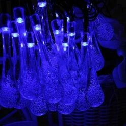 LLOVE Guirlande Lumineuse Exterieur Solaire Bleu Led Pile Etanche Guinguette 6.5M 30 LED 8 Modes Décorative Pour Jardin Terrasse Maison Noël Pâques Fête Patio Balcon On / Off Automatique -Luminaire solaire Soldes 2022 64870525 3