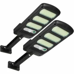 LLOVE Lampes Solaires Extérieures, 2 Pack 213 LED Éclairage De Sécurité D'extérieur Avec Détecteur De Mouvement Étanche 180° Ajustable Lampes Solaires Pour Mur Extérieur, Jardin, Rue, Porche