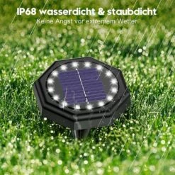 LLOVE 2pcs Lampadaire Solaire, 16LEDs Lampe Solaire Extérieure Lampe Solaire Jardin Lumières Blanc Froid IP68 Étanche Pour Pelouse Allée Passerelle Patio Jardin Piscine -Luminaire solaire Soldes 2022 64871087 3
