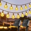 LLOVE Guirlande Lumineuse Solaire Extérieure, Guirlande Lumineuse Solaire De Jardin Solaire Énergie Solaire De Globe De Cristal Imperméable, Guirlande Lumineuse Extérieure Pour Mariage De Noël (Blanc Chaud) -Luminaire solaire Soldes 2022 64871196 1