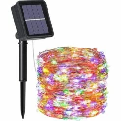 LLOVE Guirlande Lumineuse Solaire, Lumières De Jardin (120 LED 8 Modes)12M / 39ft, Exterieur Étanche Lampe Solaire, LumièRe DéCoréE Étanche Pour Noël, Mariage, Fête, Maison
