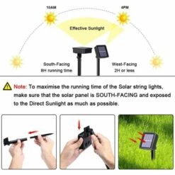 LLOVE Guirlande Lumineuse Solaire, Lumières De Jardin (120 LED 8 Modes)12M / 39ft, Exterieur Étanche Lampe Solaire, LumièRe DéCoréE Étanche Pour Noël, Mariage, Fête, Maison -Luminaire solaire Soldes 2022 64871331 5