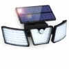 LLOVE Lampe Solaire Extérieur Détecteur De Mouvement 265 LED Lumière Solaire IP65 Étanche 3 Têtes Rotation 360° Lumière Murale Spot Mural Extérieur Étanche Pour Jardin Garage Allée Entrée -Luminaire solaire Soldes 2022 64871469 1