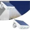 LLOVE Lumière Solaire Puissante Capteur De Mouvement Extérieur étanche Jardin LED Lampe Solaire Projecteurs Pour Chemin De Jardin Rue LED Applique Murale (Coquille Blanche Lumière Blanche) -Luminaire solaire Soldes 2022 64871524 1