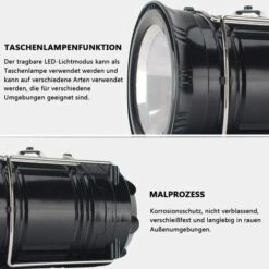 LLOVE Lanterne De Camping à LED Solaire Et Lampe De Poche USB Pour Extérieur, Adaptée Pour Les Urgences, Les Tempêtes, Les Pannes, Les Lanternes Extérieures Portatives -Luminaire solaire Soldes 2022 64871527 4