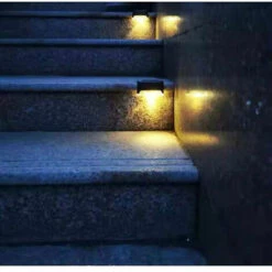 PERLE RARE Lampes De Marche, Appliques Murales Solaires à LED, Lampes D'escalier étanches Pour Intérieur Ou Extérieur, Lampes De Clôture (lot De 4) -Luminaire solaire Soldes 2022 65178058 3