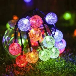 Guirlande Lumineuse Solaire Exterieur,11M 60 LEDs Guirlande Boules Solaire 8 Modes Imperméable IP44 Pour Anniversaire Mariage Jardin Magasin Maison Intérieur Ou Extérieure Guirlande Solaire S'arêern -Luminaire solaire Soldes 2022 65364373 2