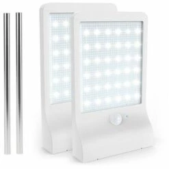 BDD Solaire Extérieur Étanche Réverbère Jardin Capteur De Corps Humain Lumière (2 Lumières Blanches Blanches) -Luminaire solaire Soldes 2022 65373545 3