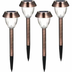 SUPERSELLER Lot De 4 LED à énergie Solaire Pour Pelouse, Contrôle Sensible De La Lumière/résistance à L'eau IP44/cellule Rechargeable Haute Capacité 600 MAh Intégrée Pour Patio, Allée, Jardin, Cour