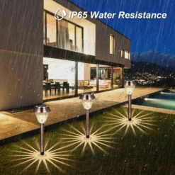 SUPERSELLER Lot De 4 LED à énergie Solaire Pour Pelouse, Contrôle Sensible De La Lumière/résistance à L'eau IP44/cellule Rechargeable Haute Capacité 600 MAh Intégrée Pour Patio, Allée, Jardin, Cour -Luminaire solaire Soldes 2022 65390427 3