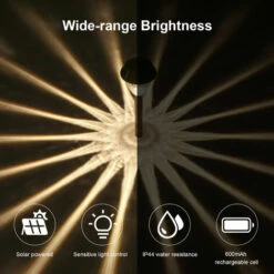 SUPERSELLER Lot De 4 LED à énergie Solaire Pour Pelouse, Contrôle Sensible De La Lumière/résistance à L'eau IP44/cellule Rechargeable Haute Capacité 600 MAh Intégrée Pour Patio, Allée, Jardin, Cour -Luminaire solaire Soldes 2022 65390427 4