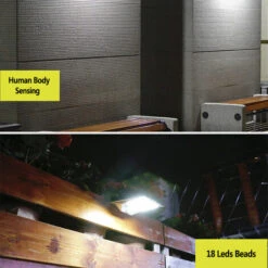 SUPERSELLER Lampes Solaires Extérieures 18 LEDs Corps Humain Sensation Applique Murale Jardin Cour Paysage Lampe D'éclairage Solaire -Luminaire solaire Soldes 2022 65390609 5