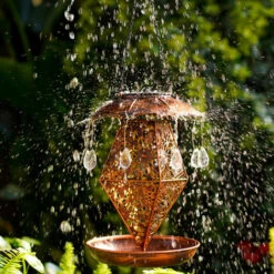 WIAN Couleur Cuivre - Lampe Solaire En Fer Forgé - Maçonnerie Creuse - Lampe De Jardin Décoration Cour -Luminaire solaire Soldes 2022 65413474 5