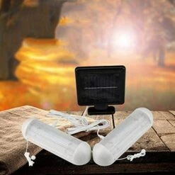 RHAFAYRE Lampe Solaire Pour Abri De Jardin, éclairage De Garage Solaire Mural Pour Extérieur étanche IP55, éclairage De Secours Mural à Double Lampe à LED Pour Jardin, Extérieur, Intérieur, Serre De Sécurité -Luminaire solaire Soldes 2022 65448865 4