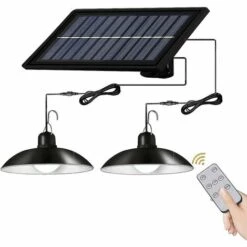 MATTIAS Suspensions Solaires Intérieure Ip65 Lampe étanche Pour Couloir Extérieur Hangar Grange Gazebo Double Tête