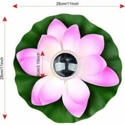 OSQI Lampe Solaire Extérieure Lotus, 7 Couleurs RGB LED Étanche Lampe De Piscine De Jardin, Lampe Solaire Lotus Flottante Pour Jardin, Patio, Piscine, Fontaine Et Aquarium (Rose) -Luminaire solaire Soldes 2022 65504125 3