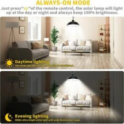 OSQI Lampe Solaire D'extérieur, 78 LED 4 Modes Avec Capteur De Mouvement, Télécommande, Panneau Solaire Réglable à 360°, 3 Luminosités, Lustre Solaire étanche IP65 Pour Jardin, Camping -Luminaire solaire Soldes 2022 65505793 2