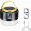 OSQI Lampe De Camping LED Rechargeable Par USB, Lampe Solaire, Batterie Externe 5200 MAh, étanche IPX6, 5 Modes SOS, Portable, Super Lumineuse, Pour Camping, Grotte, Pêche (noir) -Luminaire solaire Soldes 2022 65505885 1