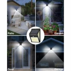 YIDOMDE 3 Éclairage Modes 140 LED Solar Sécurité Extérieur Lumières -Luminaire solaire Soldes 2022 65745769 5