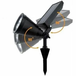 LUCKY-88 Spot Solaire Solaire Jardin Cour Pelouse Lumière LED4 Colorée - Lumière Blanche 2 Pièces -Luminaire solaire Soldes 2022 65803145 4
