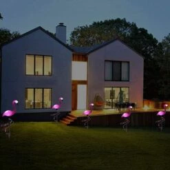PESCE Lampe Solaire De Pelouse De Flamant Rose, Lumière Solaire De Jardin De Jardin Solaire Allume La Lumière Solaire Extérieure De Lumière Menée Imperméable Pour Le Jardin Décoratif -Luminaire solaire Soldes 2022 65882148 4
