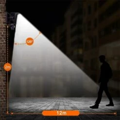 RHAFAYRE Projecteur Solaire D'extérieur, Lumières De Sécurité Solaires Avec Détecteur De Mouvement, Blanc Froid 6000K, IP54 étanche 360 Angle Réglable Spot Solaire De Jardin Pour Mur De Porte D'entrée De Jardin De Garage -Luminaire solaire Soldes 2022 65919006 4