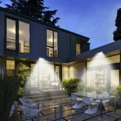 KAEJYIUT Lumière Solaire à LED, Coque En Alliage D'aluminium, Extérieur étanche, Détection De Mouvement Radar, Convient Aux Porches, Jardins, Cours, Garages (1 Packs) -Luminaire solaire Soldes 2022 66211921 5