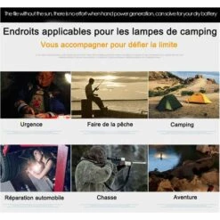 FVO Lampe De Camping Solaire Rechargeable 36 LED - Lanterne Avec Câble USB Et Crochet Panneau Solaire Chargeur USB Socle Rond -Luminaire solaire Soldes 2022 66308106 4