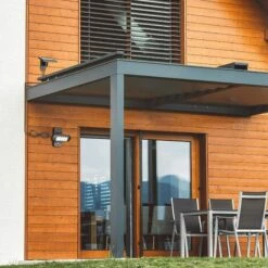 MEZHENG Lampe Solaire LED Extérieur IP44, Détecteur De Mouvements PIR, Projecteur Mural Maison Terrasse Balcon Noir, Protégé Contre Des éclaboussures, Lumière Blanche Froide 6500K -Luminaire solaire Soldes 2022 66369612 5