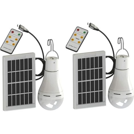MEZHENG LED Lampe Solaire, énergie Solaire 9W Ampoules Super Lumineuses Avec Télécommande Control-solar Camping/lumière D'urgence Pour Camping Randonnée,2 Pièces 3 MEZHENG LED Lampe Solaire, énergie Solaire 9W Ampoules Super Lumineuses Avec Télécommande Control-solar Camping/lumière D'urgence Pour Camping Randonnée,2 Pièces