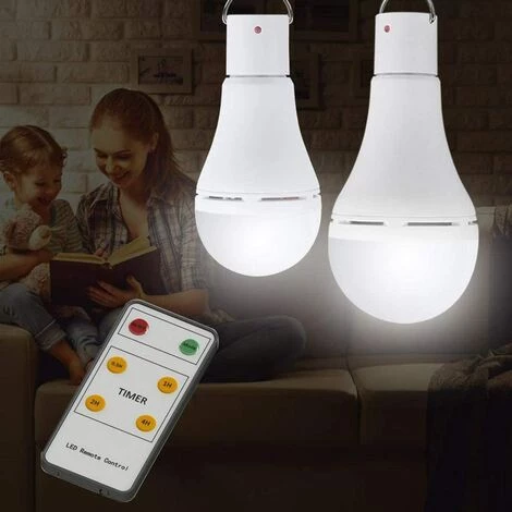 MEZHENG LED Lampe Solaire, énergie Solaire 9W Ampoules Super Lumineuses Avec Télécommande Control-solar Camping/lumière D'urgence Pour Camping Randonnée,2 Pièces 4 MEZHENG LED Lampe Solaire, énergie Solaire 9W Ampoules Super Lumineuses Avec Télécommande Control-solar Camping/lumière D'urgence Pour Camping Randonnée,2 Pièces – Image 2