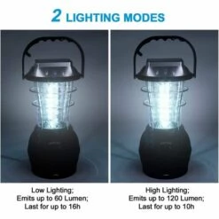 MODOU Lampe De Camping, Lanterne Solaire LED Ultra Bright, 2 Modes D'éclairage Réglable, 5 Méthodes De Charge, Avec Dynamo à Manivelle, Longue Durée D'éclairage Pour Camping Randonnée Pêche Secours -Luminaire solaire Soldes 2022 66741858 4
