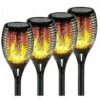 DONTODENT 12 Led Solaire Flamme Lumières Extérieur, Ip65 Étanche Solaire Jardin Light4pcs -Luminaire solaire Soldes 2022 66750680 1