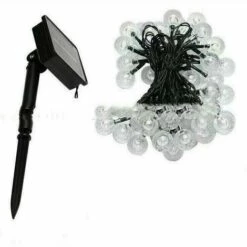 GALOZZOIT Guirlande Solaire- Guirlande Solaire Extérieure, 6.5m 30 LED Guirlande Lumineuse Boules Cristal Avec 8 Modes D'éclairage Lumière Décoration Pour No?l, Arbre, Jardin, Terrasse, Balcon, Terrasse, No?l, Mariage, Fête Blanc Chaud [Classe énergétique A+++]- GA -Luminaire solaire Soldes 2022 66824704 2