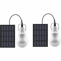 OCXIN Lampe LED à énergie Solaire Portable USB Charge Lanterne Lampe Projecteur Intérieur Bureau Cuisine Lecture Avec Panneau Solaire Pour Extérieur Randonnée Camping Tente Pêche éclairage (2 Pièces)