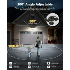 GGNRALNY Lot De 2 Lampe Solaire Exterieur 286 Led, 4 Têtes Lumière Solaire Exterieur Detecteur De Mouvement, 300° Éclairage Exterieur, IP65 Étanche Projecteur Solaire Extérieur 3 Modes Avec Télécommande -Luminaire solaire Soldes 2022 67354095 2