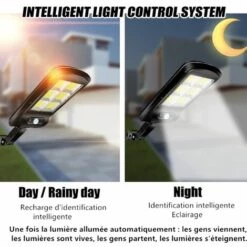 HIGHSAM Lampe Solaire Détecteur De Mouvement Sécurité 3 Modes D'éclairage - 2 Pack -Luminaire solaire Soldes 2022 67367520 4