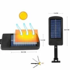 HIGHSAM Lampe Solaire Détecteur De Mouvement Sécurité 3 Modes D'éclairage - 2 Pack -Luminaire solaire Soldes 2022 67367520 5