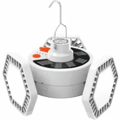 LLOVE Lanterne Portative Solaire Lanterne De Camping Rechargeable USB, Lampe De Tente Portable Avec Crochet De Suspension, Pliable Télécommande Lampes De Camping Pour Maison, Bureau, Pannes De Secours