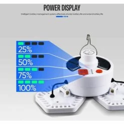 LLOVE Lanterne Portative Solaire Lanterne De Camping Rechargeable USB, Lampe De Tente Portable Avec Crochet De Suspension, Pliable Télécommande Lampes De Camping Pour Maison, Bureau, Pannes De Secours -Luminaire solaire Soldes 2022 67397719 4