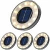 LLOVE LED Lampe Solaire Au Sol 4 Pack, 12 LEDs Eclairage Exterieur Solaire, Etanche IP68, Réverbère Lumières, Ensevelies Lumière Pour Chemin Jardin Terrace Cour Pelouse(Blanc Chaud) -Luminaire solaire Soldes 2022 67414801 1