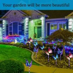LLOVE Lumières Solaires De Jardin Décoratives Extérieures, Paquet De 3 Lumières Actionnées Solaires De Jardin Avec Papillon Changements Multicolores De Lumières LED Jardin, Terrasse, Jardin -Luminaire solaire Soldes 2022 67461586 4