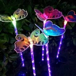 LLOVE Lumières Solaires De Jardin Décoratives Extérieures, Paquet De 3 Lumières Actionnées Solaires De Jardin Avec Papillon Changements Multicolores De Lumières LED Jardin, Terrasse, Jardin -Luminaire solaire Soldes 2022 67461586 5